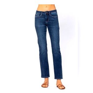 Judy Blue Mid Rise Straight Leg Jeans